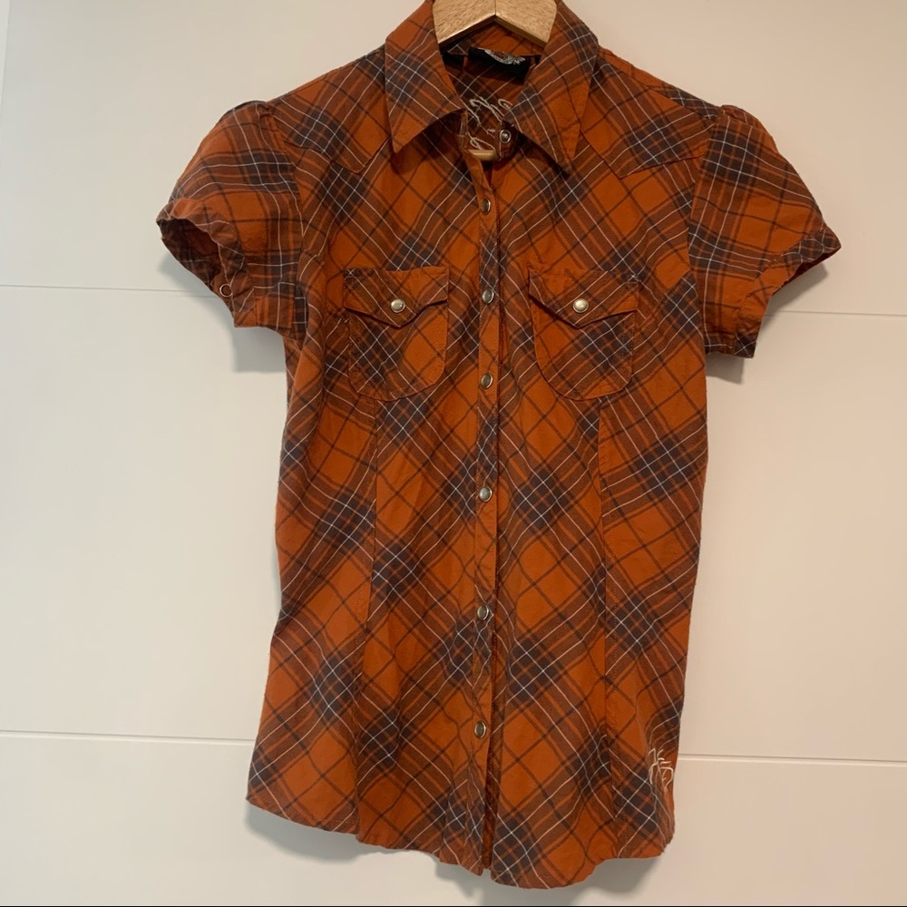 Harley-Davidson | Button Up Tee Shirt